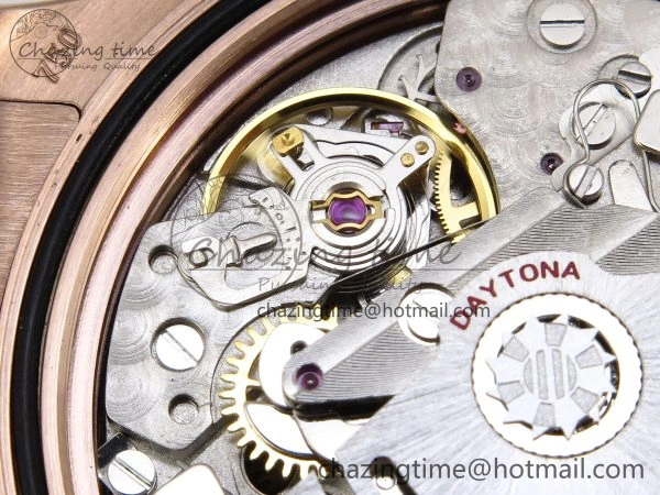 DAYTONA 116505 RG OMF BEST EDITION RG BLACK DIAL ON RG BRACELET A7750 (SLIM MOVEMENT) Classic 1801