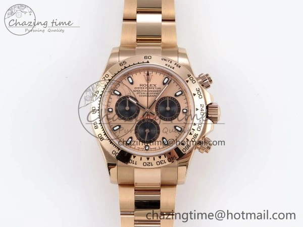 DAYTONA 116505 RG OMF BEST EDITION RG BLACK DIAL ON RG BRACELET A7750 (SLIM MOVEMENT) Classic 1801