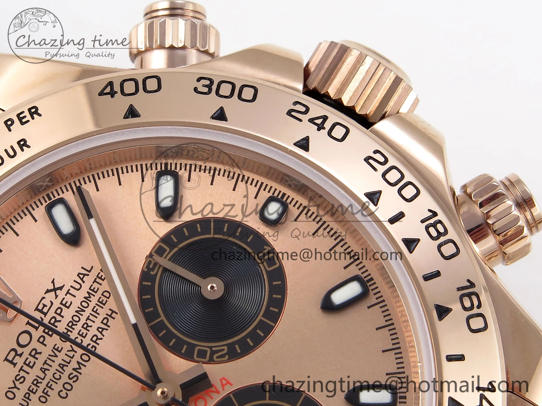 DAYTONA 116505 RG OMF BEST EDITION RG BLACK DIAL ON RG BRACELET A7750 (SLIM MOVEMENT) Classic 1801