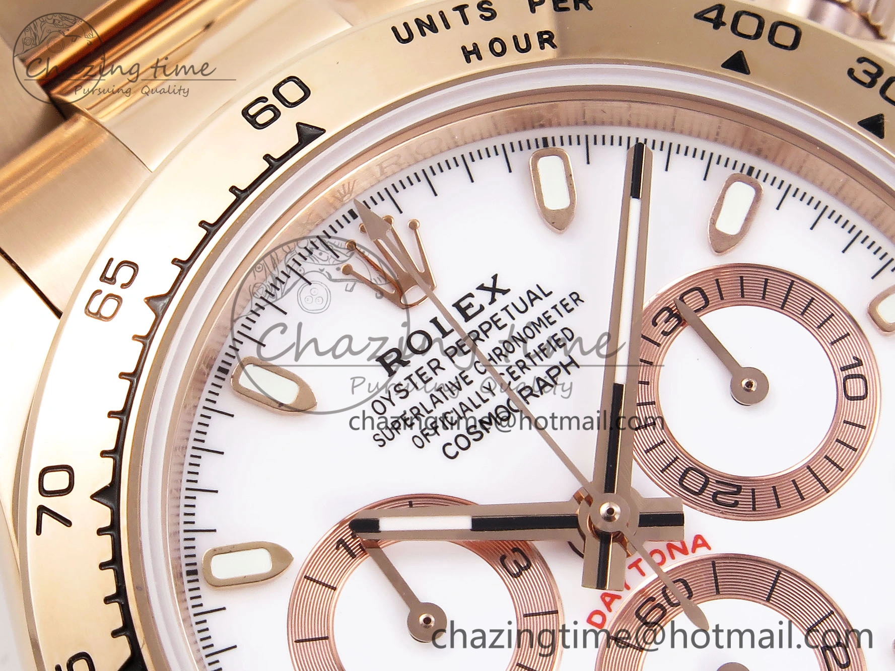 GoodFit DAYTONA 116505 RG OMF BEST EDITION WHITE DIAL ON RG BRACELET A7750 (SLIM MOVEMENT) 1800