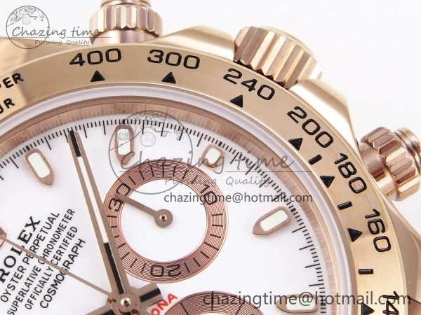 GoodFit DAYTONA 116505 RG OMF BEST EDITION WHITE DIAL ON RG BRACELET A7750 (SLIM MOVEMENT) 1800
