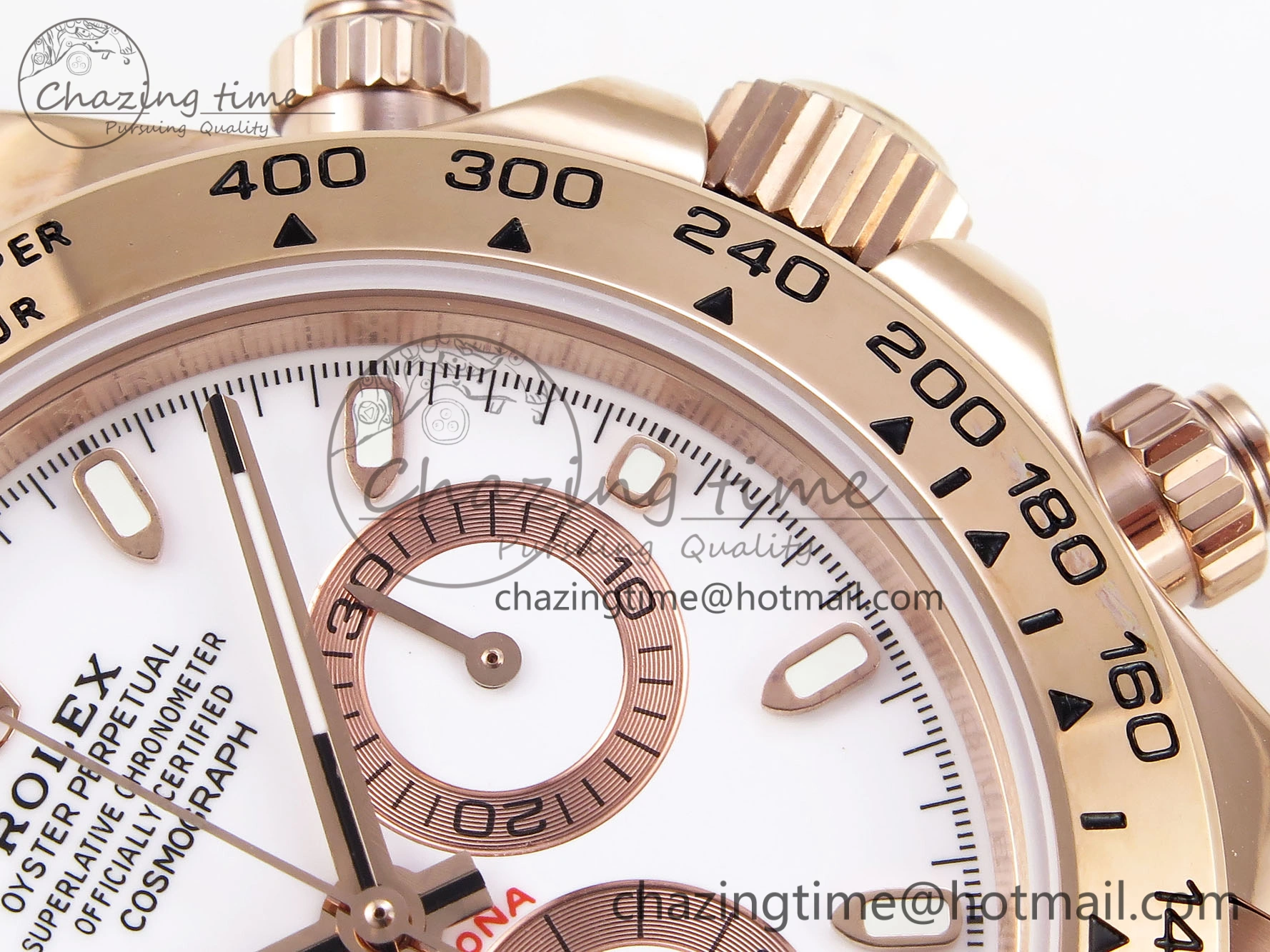 GoodFit DAYTONA 116505 RG OMF BEST EDITION WHITE DIAL ON RG BRACELET A7750 (SLIM MOVEMENT) 1800
