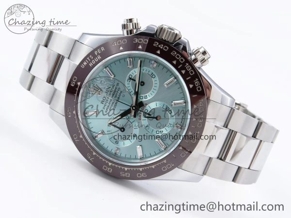 DAYTONA 116506 QF 1:1 BEST EDITION ICE BLUE DIAL CRYSTAL MARKERS ON SS BRACELET SH4130 V3 (GAIN WEIGHT) StreetReady 1770