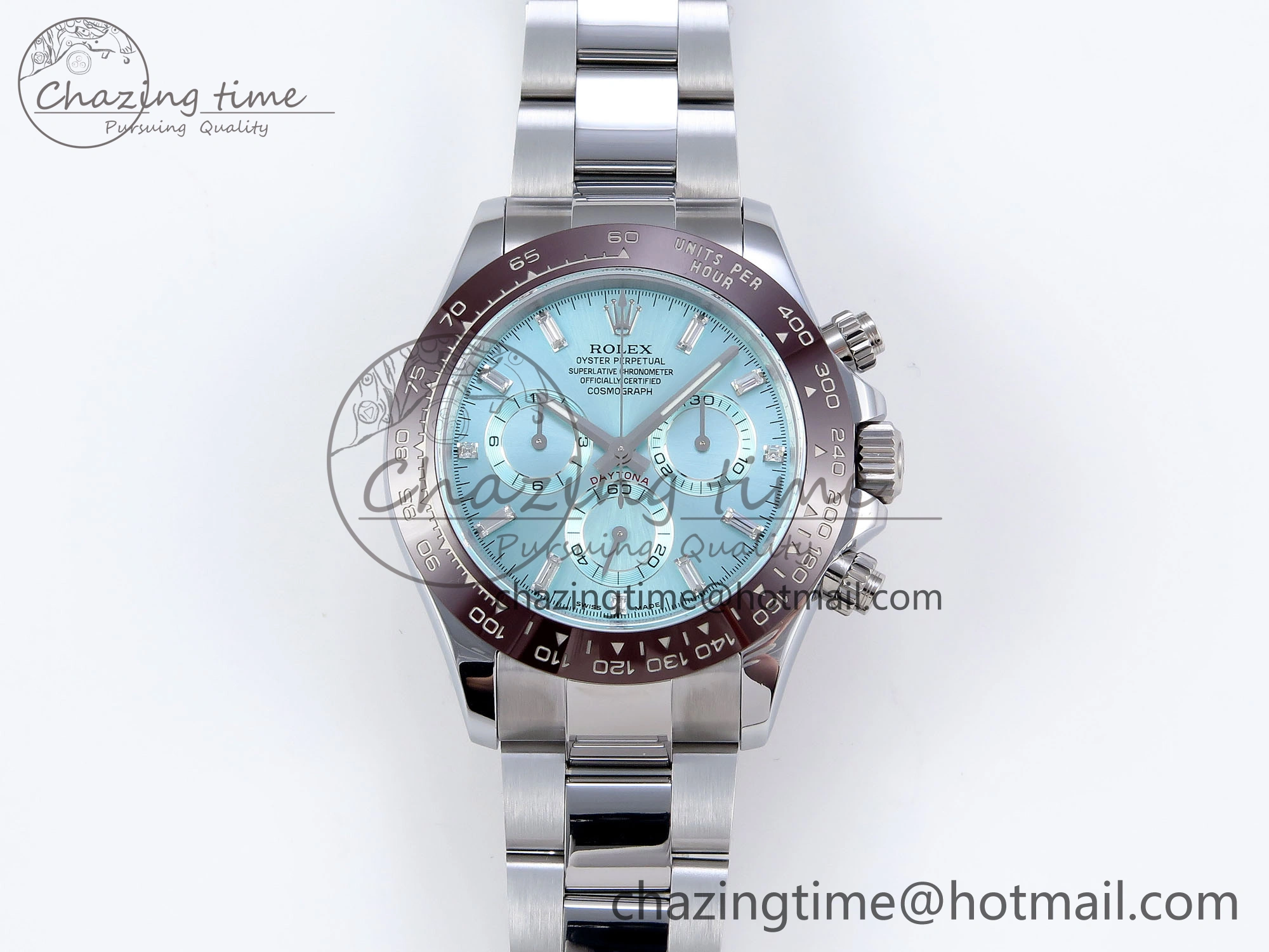 DAYTONA 116506 QF 1:1 BEST EDITION ICE BLUE DIAL CRYSTAL MARKERS ON SS BRACELET SH4130 V3 (GAIN WEIGHT) StreetReady 1770