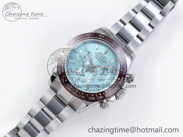 DAYTONA 116506 QF 1:1 BEST EDITION ICE BLUE DIAL CRYSTAL MARKERS ON SS BRACELET SH4130 V3 (GAIN WEIGHT) StreetReady 1770