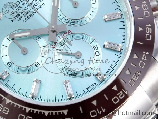 DAYTONA 116506 QF 1:1 BEST EDITION ICE BLUE DIAL CRYSTAL MARKERS ON SS BRACELET SH4130 V3 (GAIN WEIGHT) StreetReady 1770