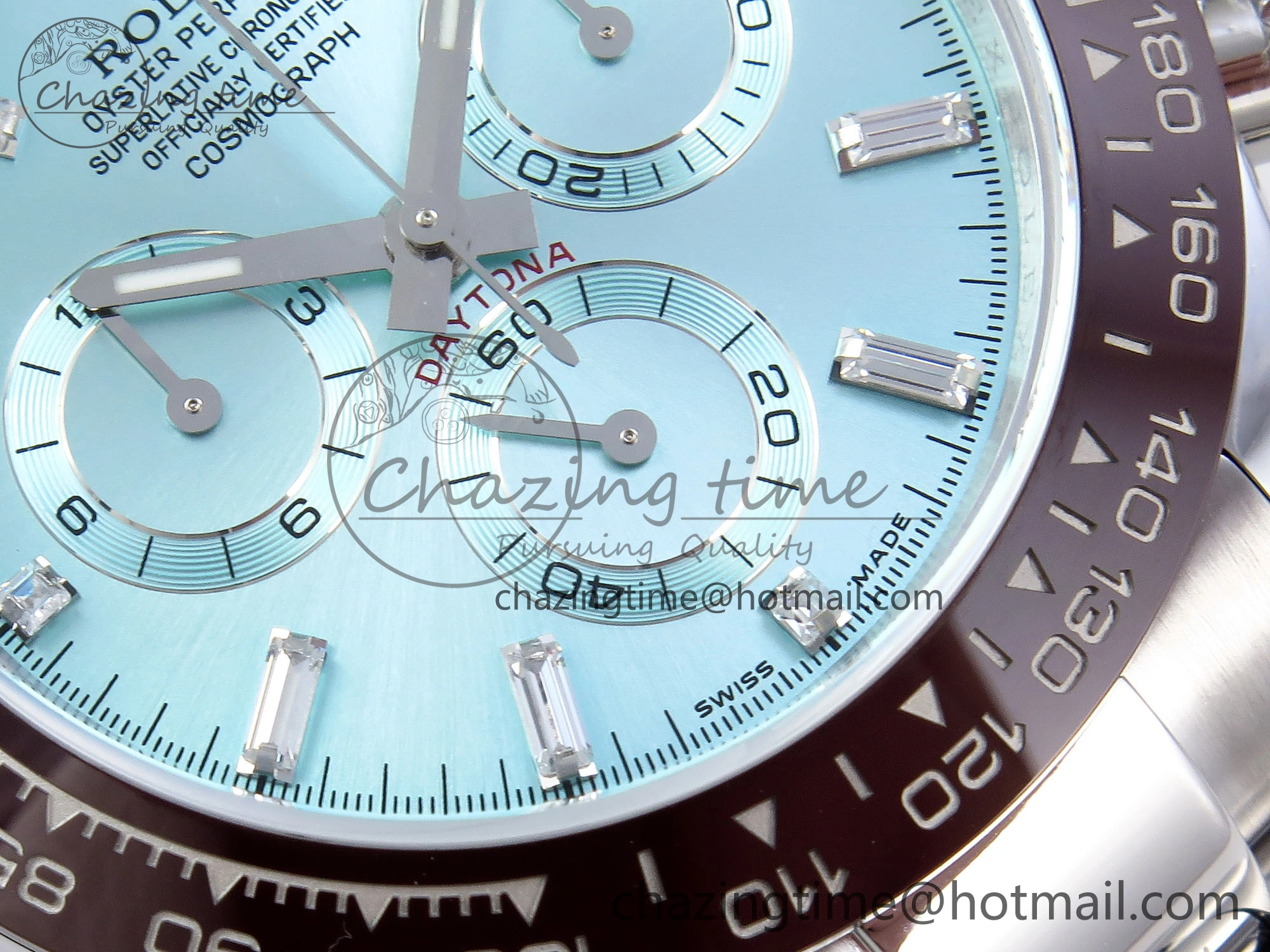 DAYTONA 116506 QF 1:1 BEST EDITION ICE BLUE DIAL CRYSTAL MARKERS ON SS BRACELET SH4130 V3 (GAIN WEIGHT) StreetReady 1770
