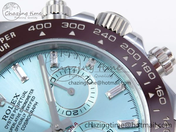 DAYTONA 116506 QF 1:1 BEST EDITION ICE BLUE DIAL CRYSTAL MARKERS ON SS BRACELET SH4130 V3 (GAIN WEIGHT) StreetReady 1770