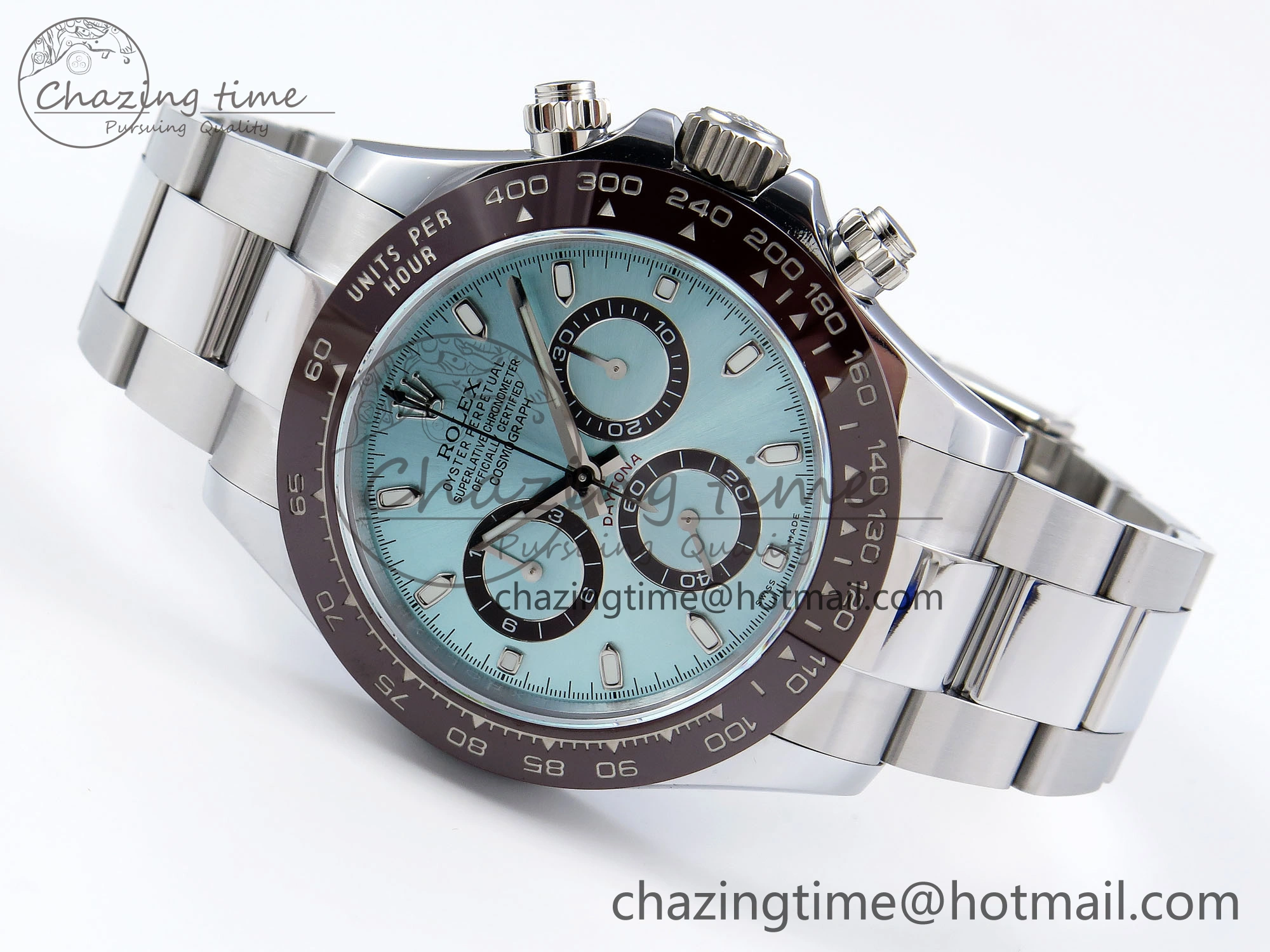 SmoothTexture DAYTONA 116506 QF 1:1 BEST EDITION ICE BLUE DIAL LUME MARKERS ON SS BRACELET SH4130 V3 (GAIN WEIGHT) 1766