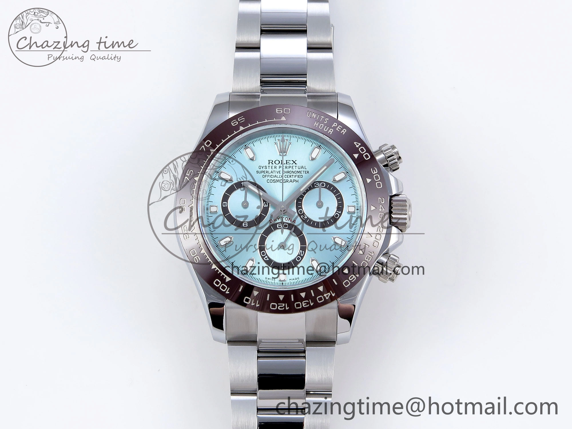 SmoothTexture DAYTONA 116506 QF 1:1 BEST EDITION ICE BLUE DIAL LUME MARKERS ON SS BRACELET SH4130 V3 (GAIN WEIGHT) 1766
