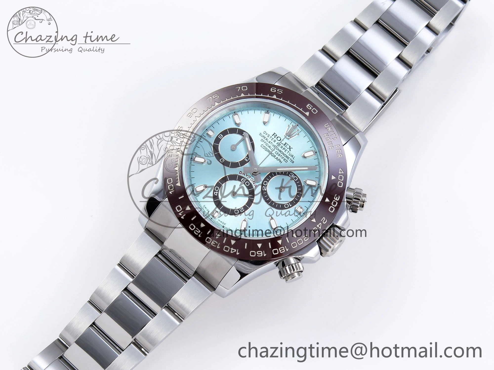 SmoothTexture DAYTONA 116506 QF 1:1 BEST EDITION ICE BLUE DIAL LUME MARKERS ON SS BRACELET SH4130 V3 (GAIN WEIGHT) 1766