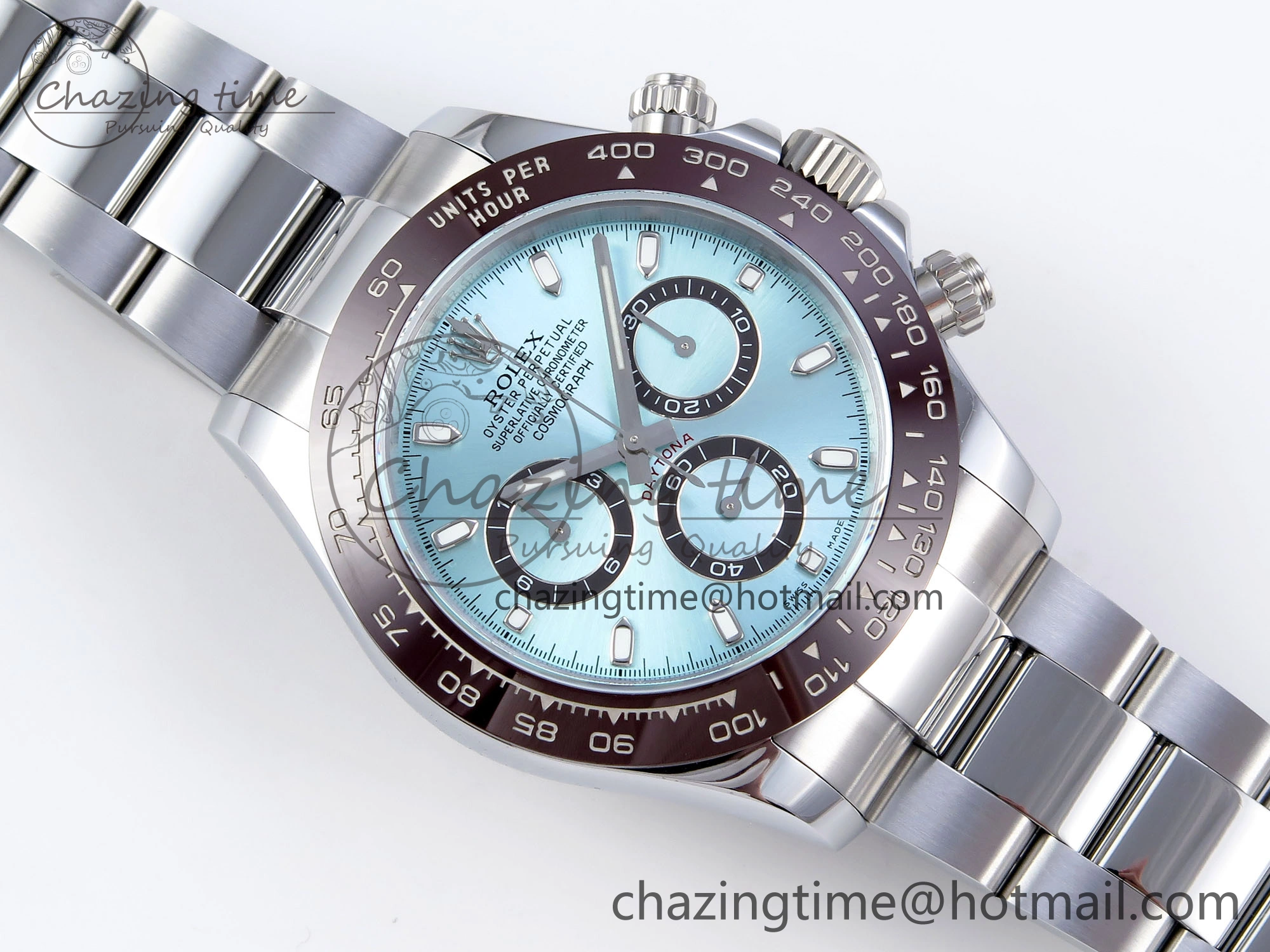 SmoothTexture DAYTONA 116506 QF 1:1 BEST EDITION ICE BLUE DIAL LUME MARKERS ON SS BRACELET SH4130 V3 (GAIN WEIGHT) 1766