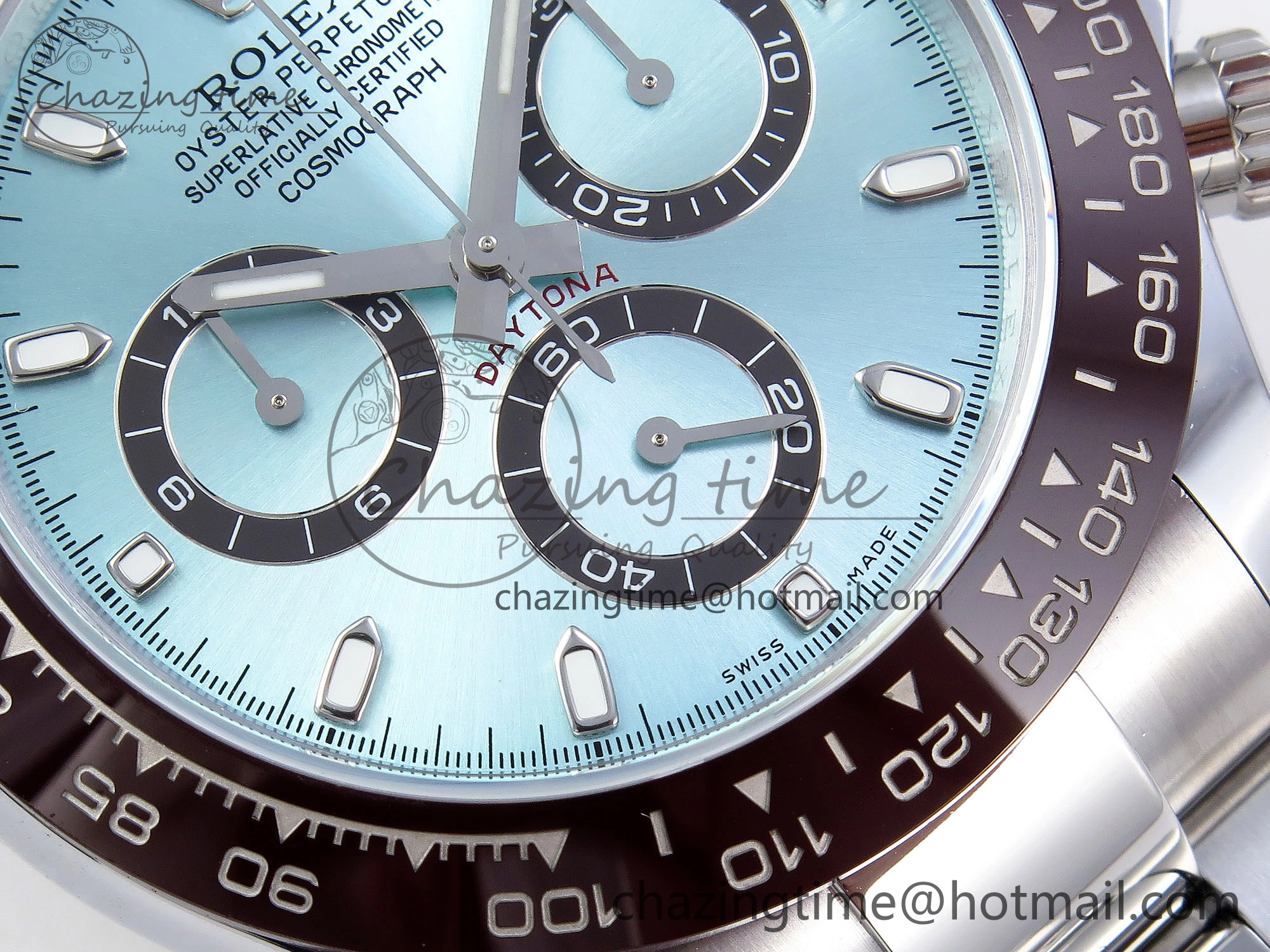 SmoothTexture DAYTONA 116506 QF 1:1 BEST EDITION ICE BLUE DIAL LUME MARKERS ON SS BRACELET SH4130 V3 (GAIN WEIGHT) 1766