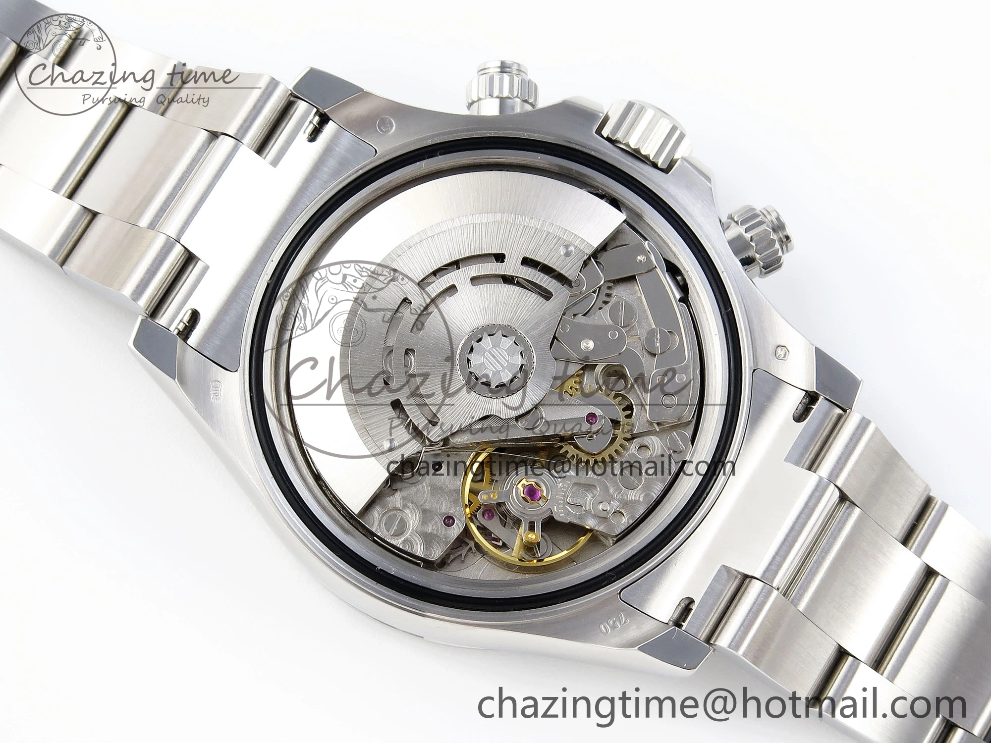 Elegant DAYTONA 116506 SS OMF BEST EDITION ICE BLUE DIAL ON SS BRACELET A7750 (SLIM MOVEMENT) 1811