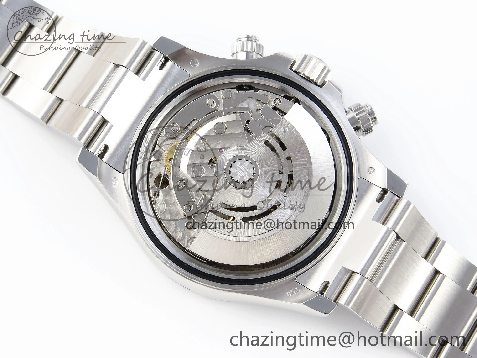 Elegant DAYTONA 116506 SS OMF BEST EDITION ICE BLUE DIAL ON SS BRACELET A7750 (SLIM MOVEMENT) 1811