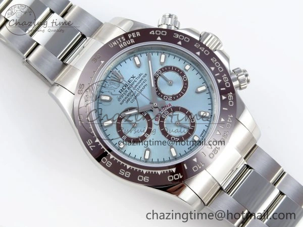 Elegant DAYTONA 116506 SS OMF BEST EDITION ICE BLUE DIAL ON SS BRACELET A7750 (SLIM MOVEMENT) 1811