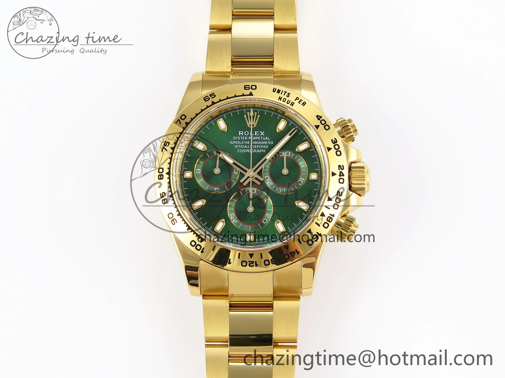 Unisex DAYTONA 116508 APSF 1:1 BEST EDITION GREEN DIAL ON YG BRACELET SH 1785
