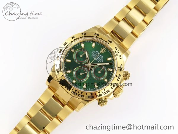 Unisex DAYTONA 116508 APSF 1:1 BEST EDITION GREEN DIAL ON YG BRACELET SH 1785