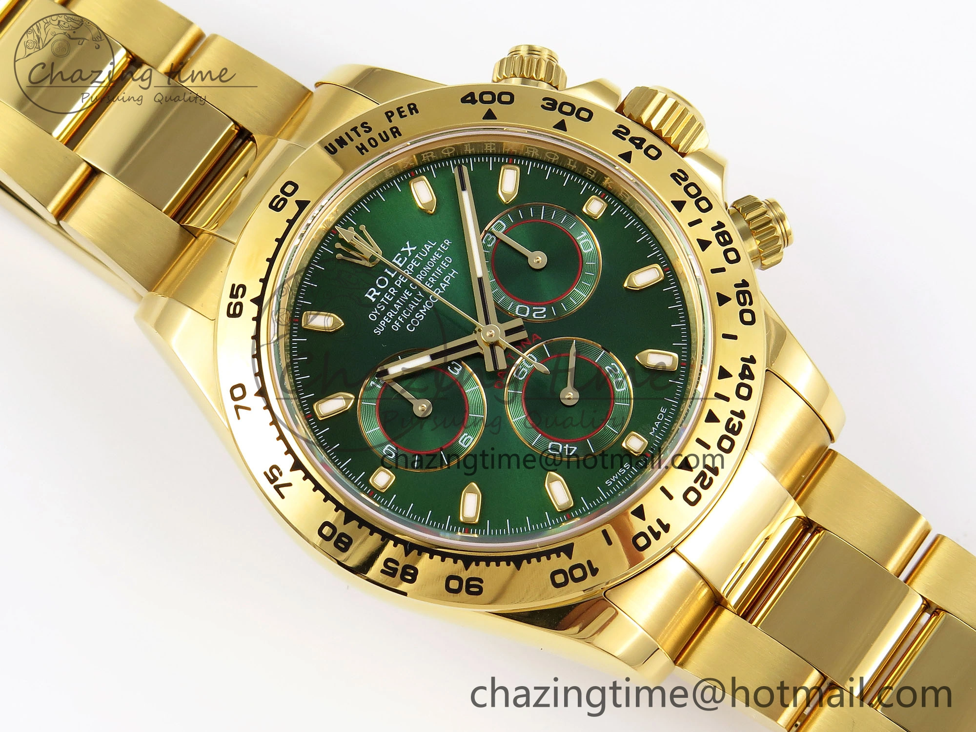 Unisex DAYTONA 116508 APSF 1:1 BEST EDITION GREEN DIAL ON YG BRACELET SH 1785