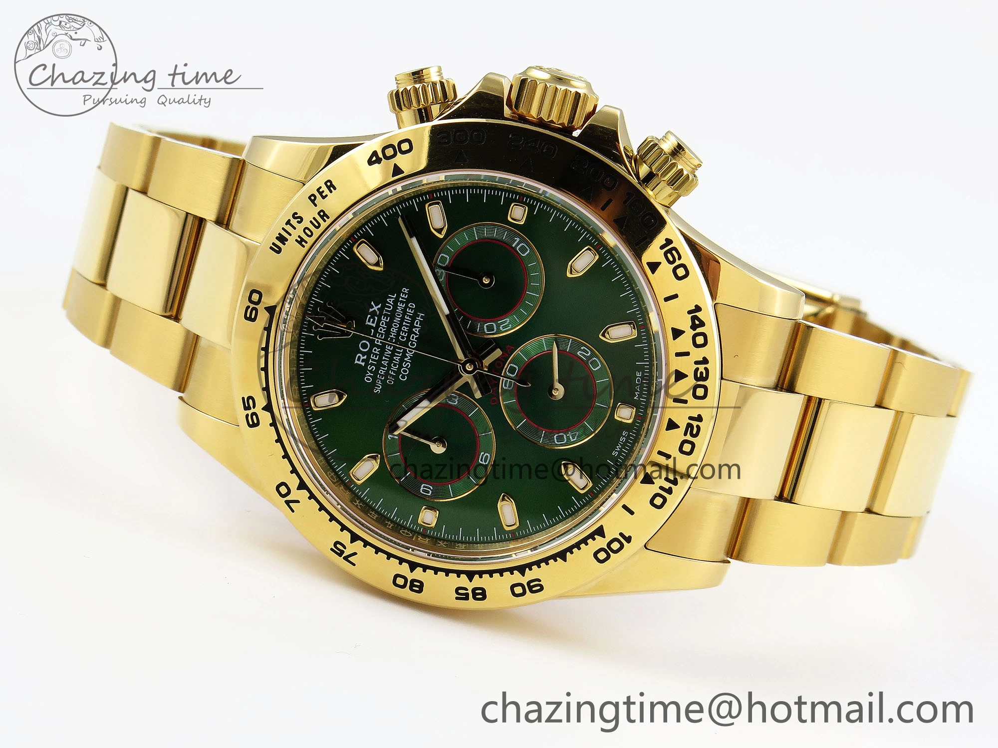 Unisex DAYTONA 116508 APSF 1:1 BEST EDITION GREEN DIAL ON YG BRACELET SH 1785