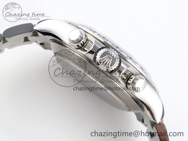 FashionForward DAYTONA 116509 SS OMF BEST EDITION BLACK DIAMONDS DIAL ON SS BRACELET A7750 (SLIM MOVEMENT) 1819