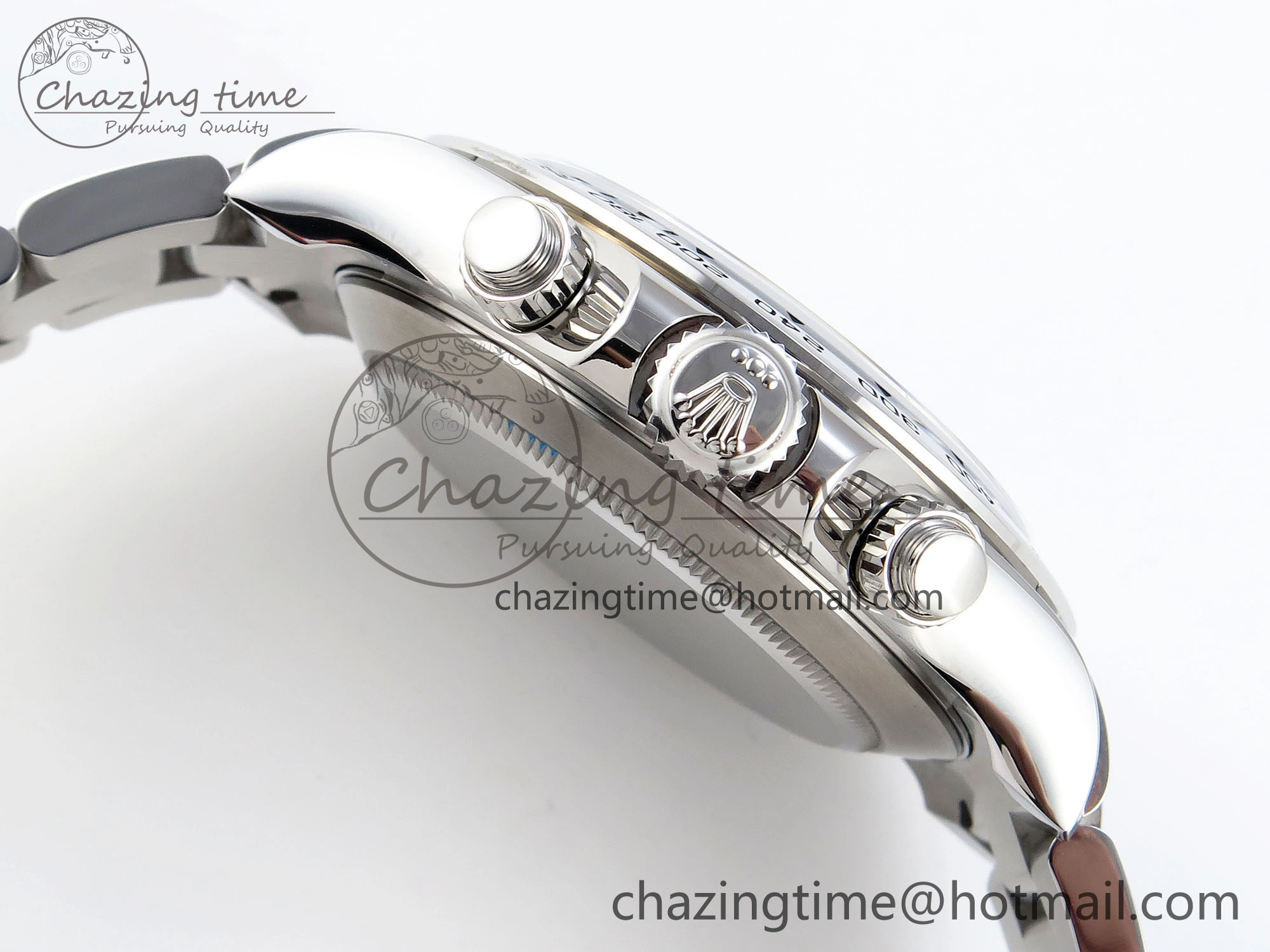 DAYTONA 116509 SS OMF BEST EDITION BLACK NUMERAL DIAL ON SS BRACELET A7750 (SLIM MOVEMENT) Minimalist 1814