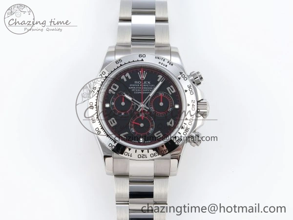 DAYTONA 116509 SS OMF BEST EDITION BLACK NUMERAL DIAL ON SS BRACELET A7750 (SLIM MOVEMENT) Minimalist 1814