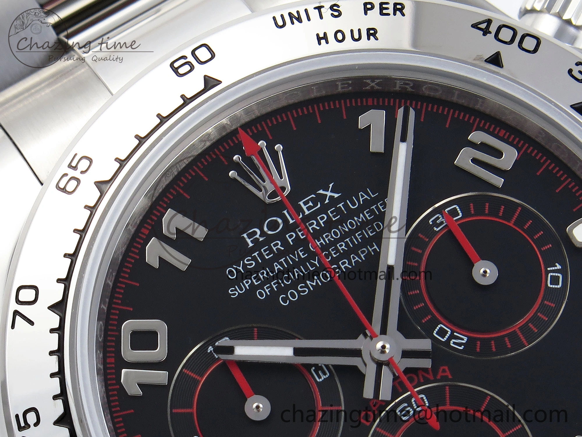 DAYTONA 116509 SS OMF BEST EDITION BLACK NUMERAL DIAL ON SS BRACELET A7750 (SLIM MOVEMENT) Minimalist 1814