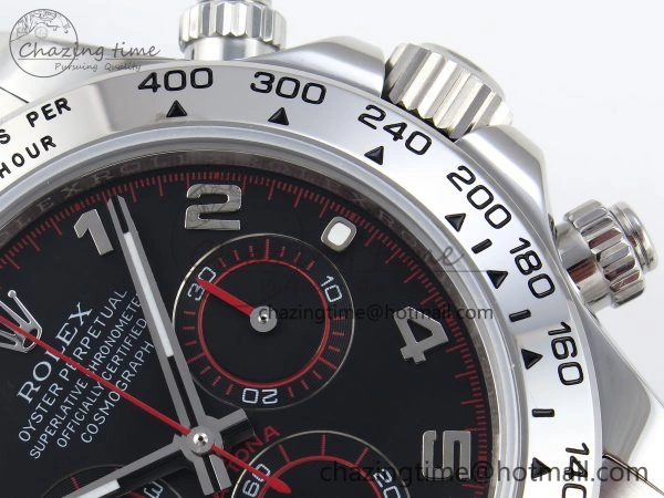 DAYTONA 116509 SS OMF BEST EDITION BLACK NUMERAL DIAL ON SS BRACELET A7750 (SLIM MOVEMENT) Minimalist 1814