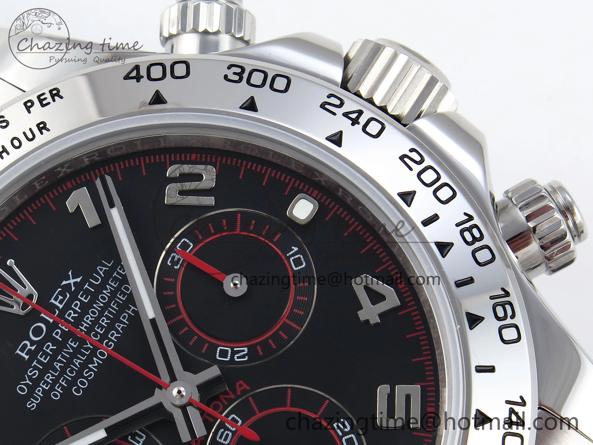 DAYTONA 116509 SS OMF BEST EDITION BLACK NUMERAL DIAL ON SS BRACELET A7750 (SLIM MOVEMENT) Minimalist 1814