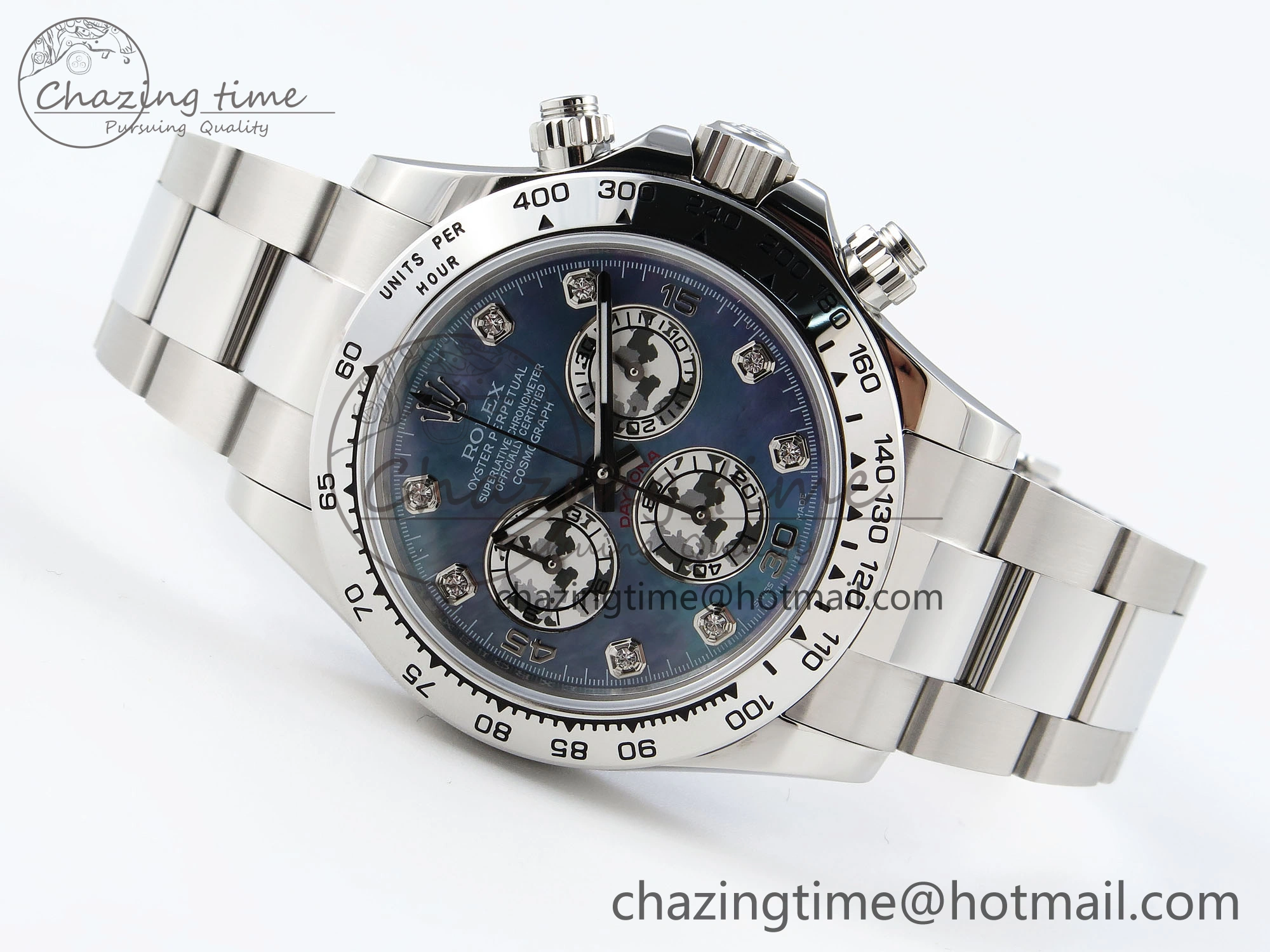 DAYTONA 116509 SS OMF BEST EDITION BLUE MOP DIAL ON SS BRACELET A7750 (SLIM MOVEMENT) MultiPurpose 1813