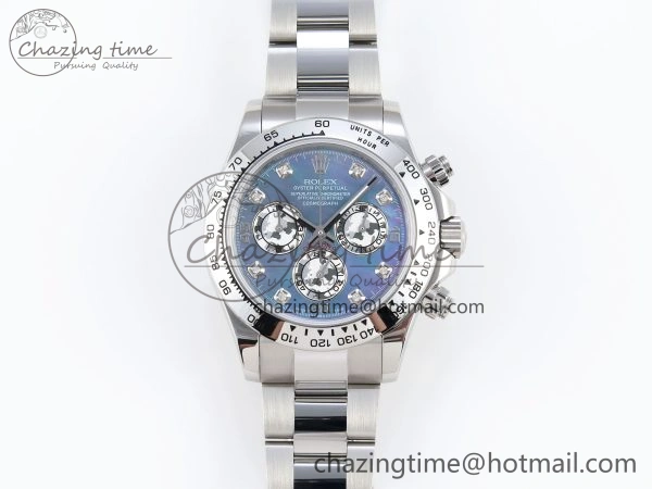 DAYTONA 116509 SS OMF BEST EDITION BLUE MOP DIAL ON SS BRACELET A7750 (SLIM MOVEMENT) MultiPurpose 1813