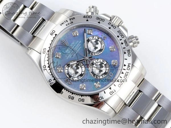 DAYTONA 116509 SS OMF BEST EDITION BLUE MOP DIAL ON SS BRACELET A7750 (SLIM MOVEMENT) MultiPurpose 1813