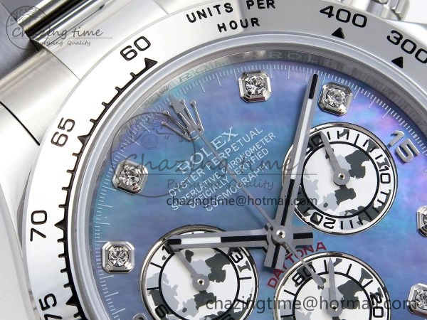 DAYTONA 116509 SS OMF BEST EDITION BLUE MOP DIAL ON SS BRACELET A7750 (SLIM MOVEMENT) MultiPurpose 1813