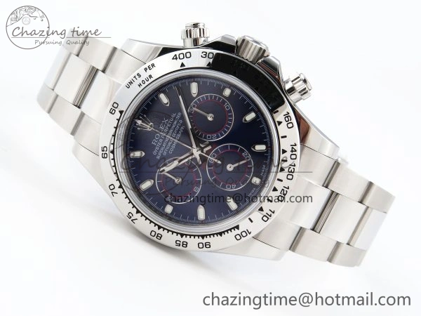 DAYTONA 116509 SS OMF BEST EDITION BLUE STICK DIAL ON SS BRACELET A7750 (SLIM MOVEMENT) Neat 1810