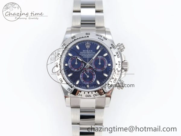 DAYTONA 116509 SS OMF BEST EDITION BLUE STICK DIAL ON SS BRACELET A7750 (SLIM MOVEMENT) Neat 1810