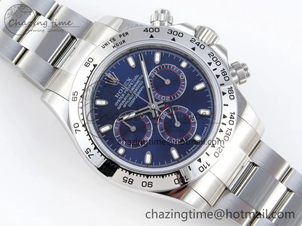 DAYTONA 116509 SS OMF BEST EDITION BLUE STICK DIAL ON SS BRACELET A7750 (SLIM MOVEMENT) Neat 1810