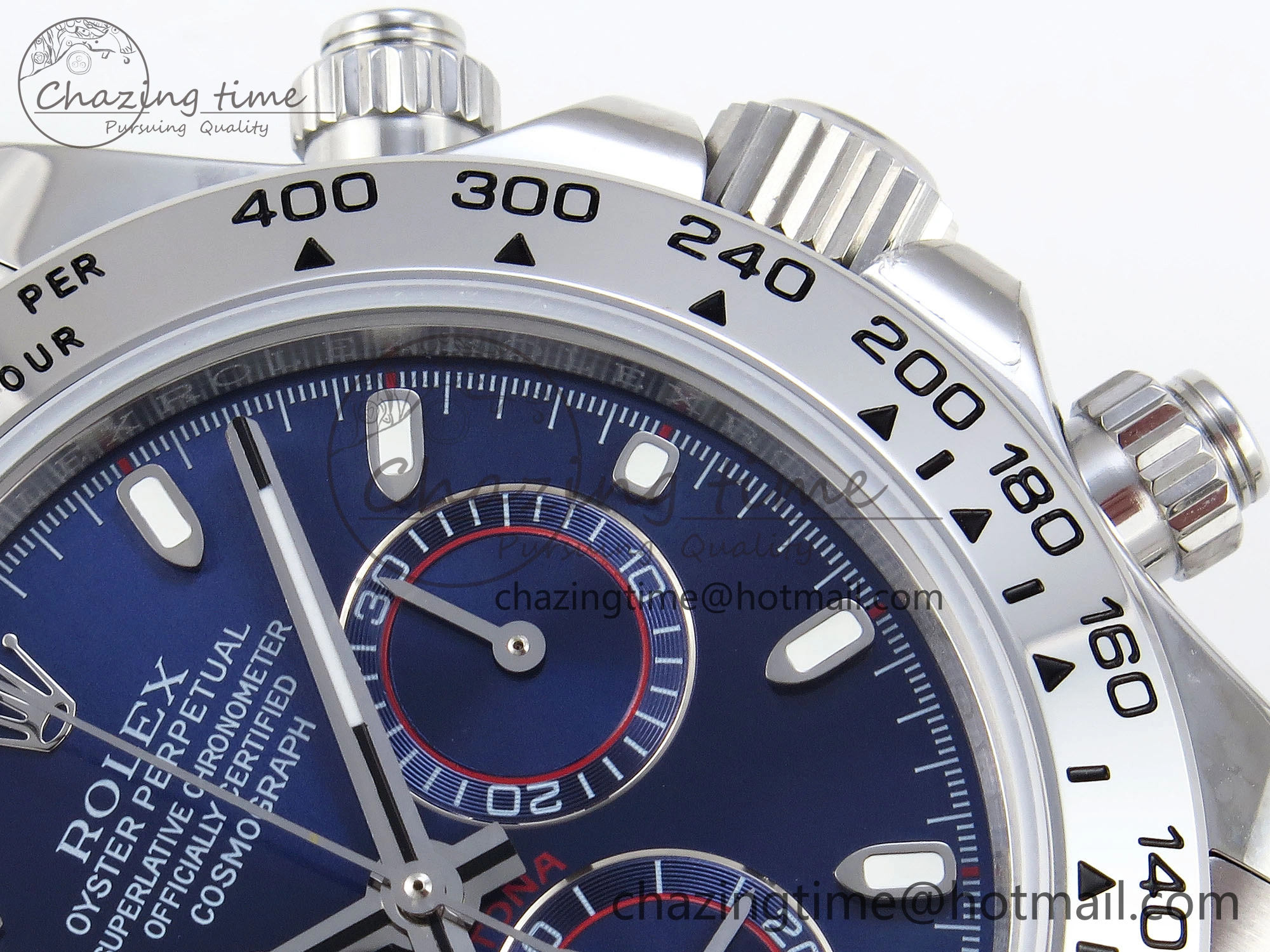 DAYTONA 116509 SS OMF BEST EDITION BLUE STICK DIAL ON SS BRACELET A7750 (SLIM MOVEMENT) Neat 1810
