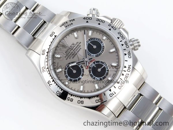 DAYTONA 116509 SS OMF BEST EDITION GRAY BLACK DIAL ON SS BRACELET A7750 (SLIM MOVEMENT) Packable 1805