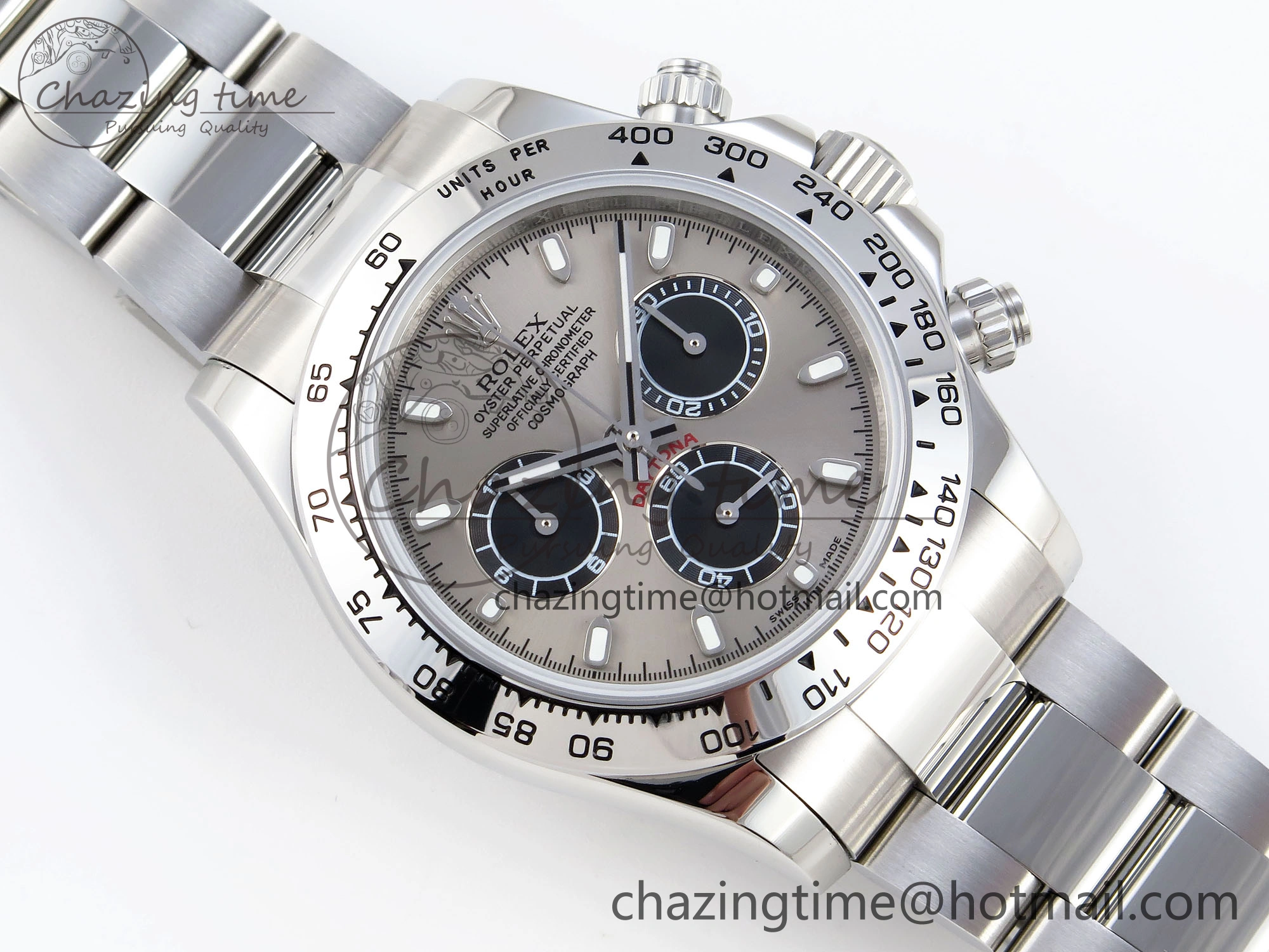 DAYTONA 116509 SS OMF BEST EDITION GRAY BLACK DIAL ON SS BRACELET A7750 (SLIM MOVEMENT) Packable 1805