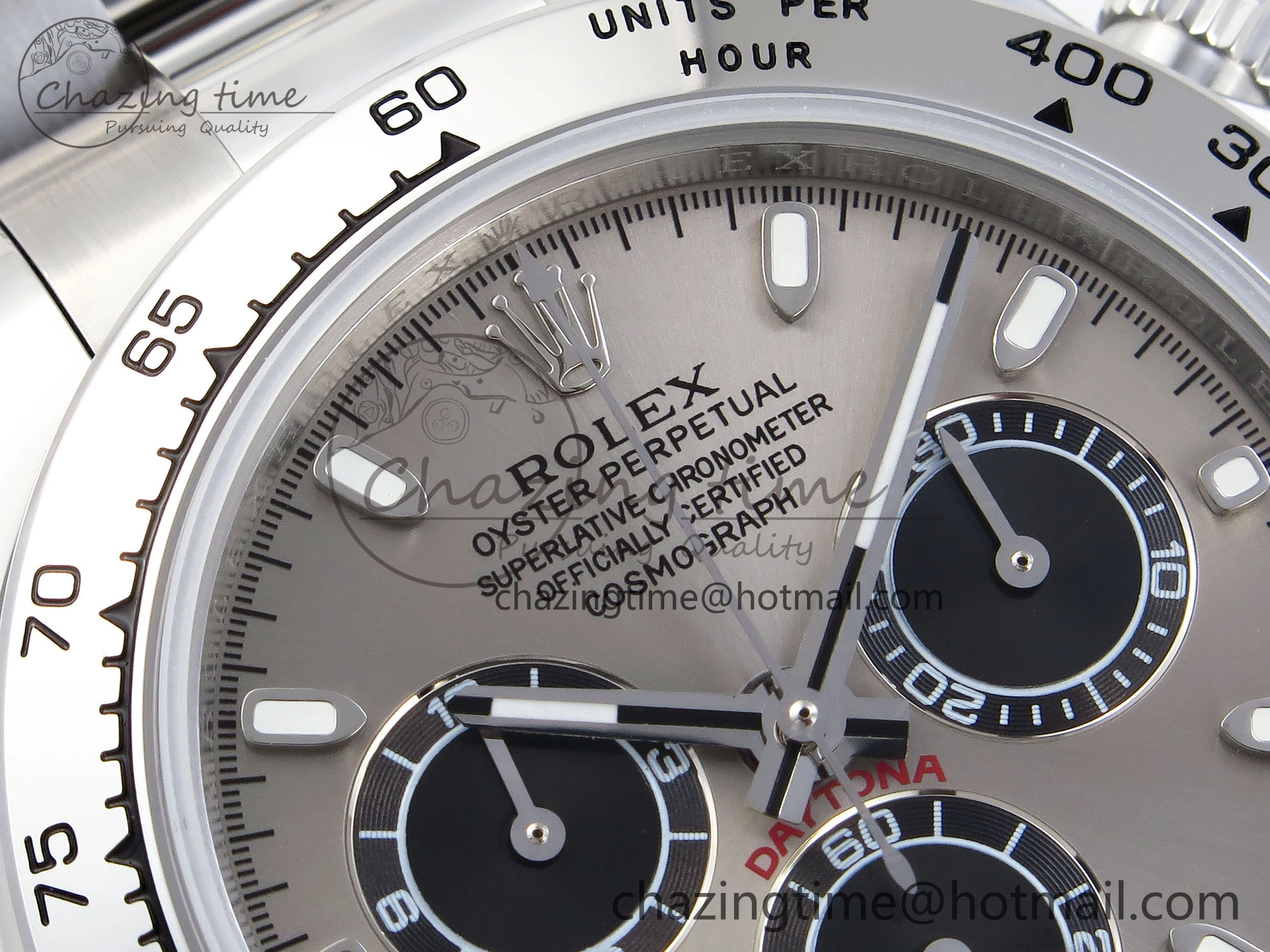 DAYTONA 116509 SS OMF BEST EDITION GRAY BLACK DIAL ON SS BRACELET A7750 (SLIM MOVEMENT) Packable 1805