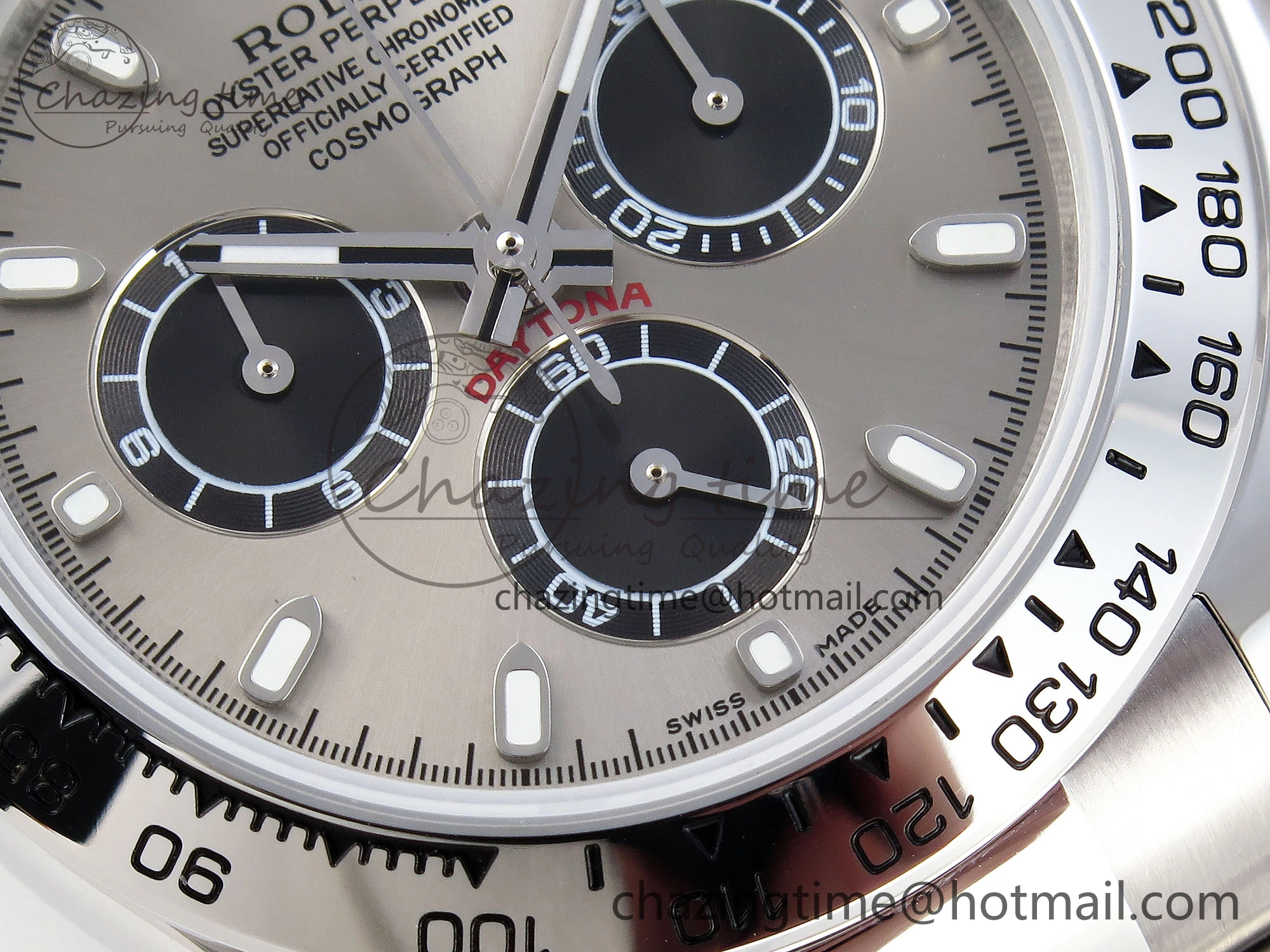 DAYTONA 116509 SS OMF BEST EDITION GRAY BLACK DIAL ON SS BRACELET A7750 (SLIM MOVEMENT) Packable 1805
