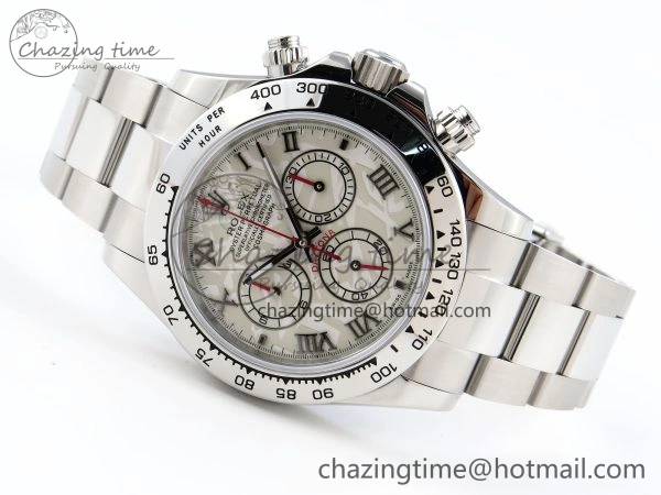 HighQuality DAYTONA 116509 SS OMF BEST EDITION METEORITE DIAL ON SS BRACELET A7750 (SLIM MOVEMENT) 1808