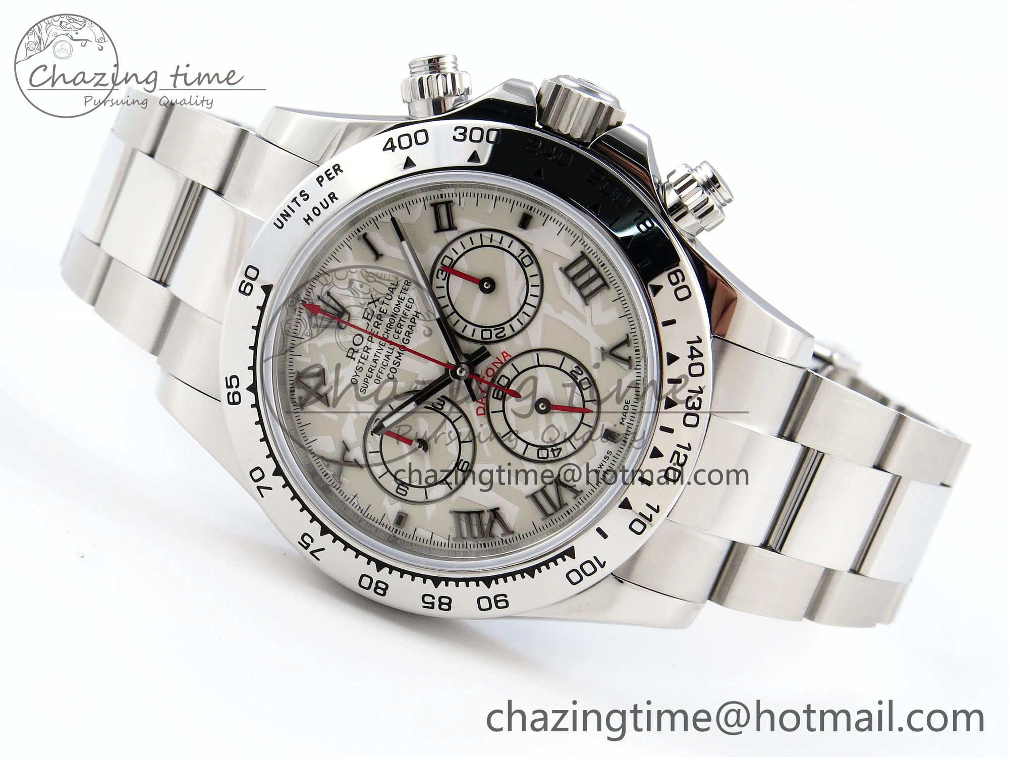 HighQuality DAYTONA 116509 SS OMF BEST EDITION METEORITE DIAL ON SS BRACELET A7750 (SLIM MOVEMENT) 1808
