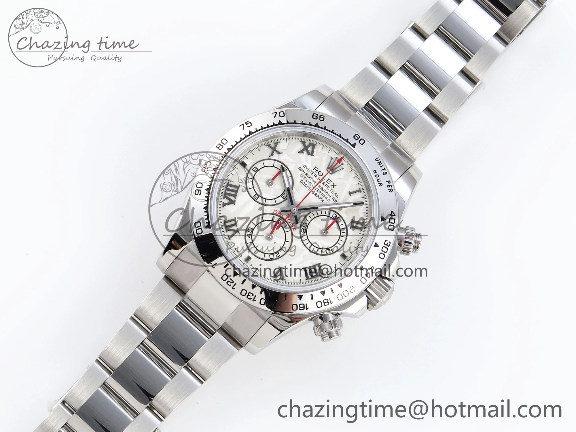 HighQuality DAYTONA 116509 SS OMF BEST EDITION METEORITE DIAL ON SS BRACELET A7750 (SLIM MOVEMENT) 1808