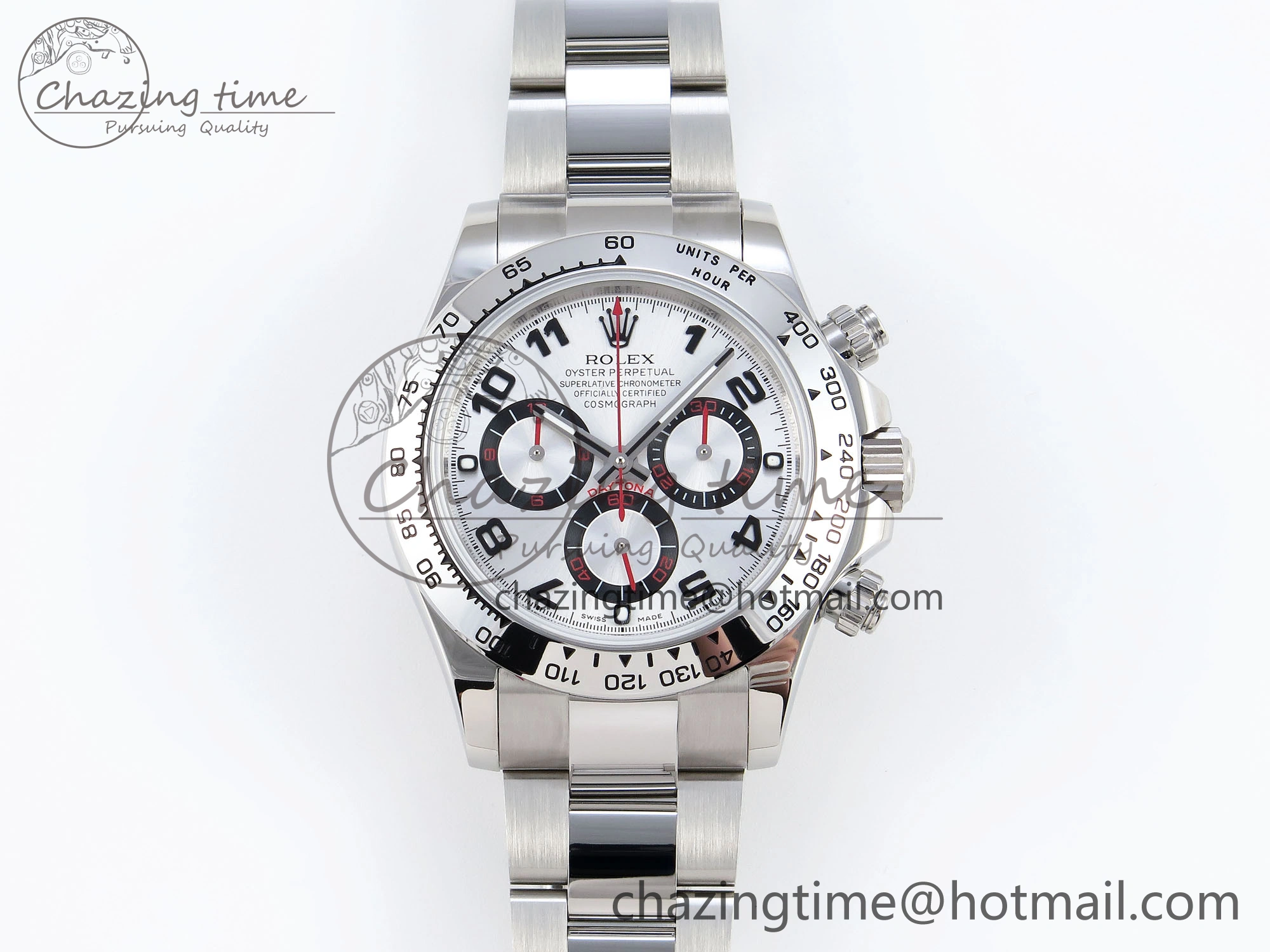 DAYTONA 116509 SS OMF BEST EDITION SILVER NUMERAL DIAL ON SS BRACELET A7750 (SLIM MOVEMENT) RelaxedFit 1807