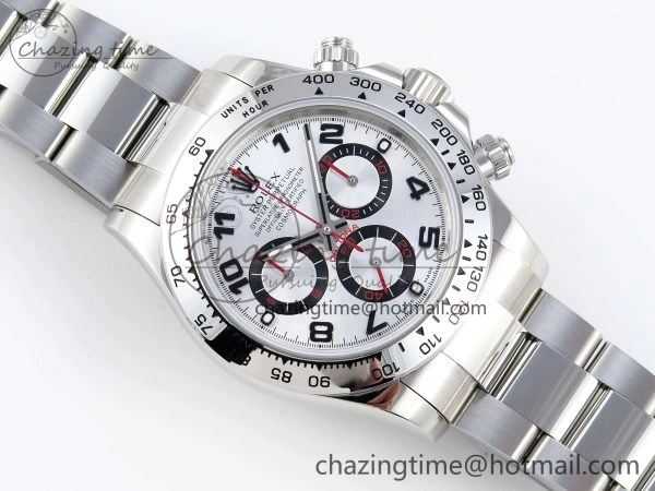 DAYTONA 116509 SS OMF BEST EDITION SILVER NUMERAL DIAL ON SS BRACELET A7750 (SLIM MOVEMENT) RelaxedFit 1807