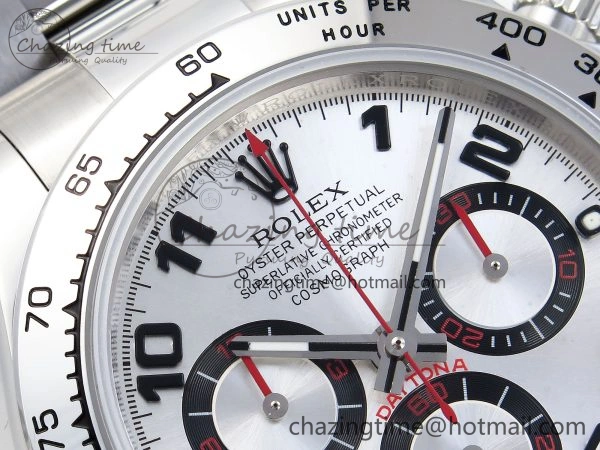 DAYTONA 116509 SS OMF BEST EDITION SILVER NUMERAL DIAL ON SS BRACELET A7750 (SLIM MOVEMENT) RelaxedFit 1807
