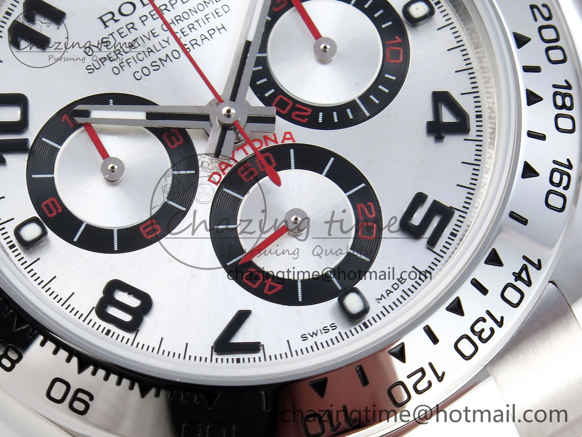 DAYTONA 116509 SS OMF BEST EDITION SILVER NUMERAL DIAL ON SS BRACELET A7750 (SLIM MOVEMENT) RelaxedFit 1807