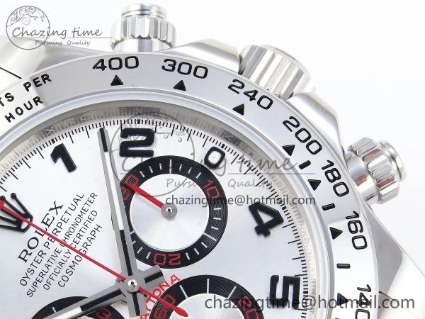 DAYTONA 116509 SS OMF BEST EDITION SILVER NUMERAL DIAL ON SS BRACELET A7750 (SLIM MOVEMENT) RelaxedFit 1807